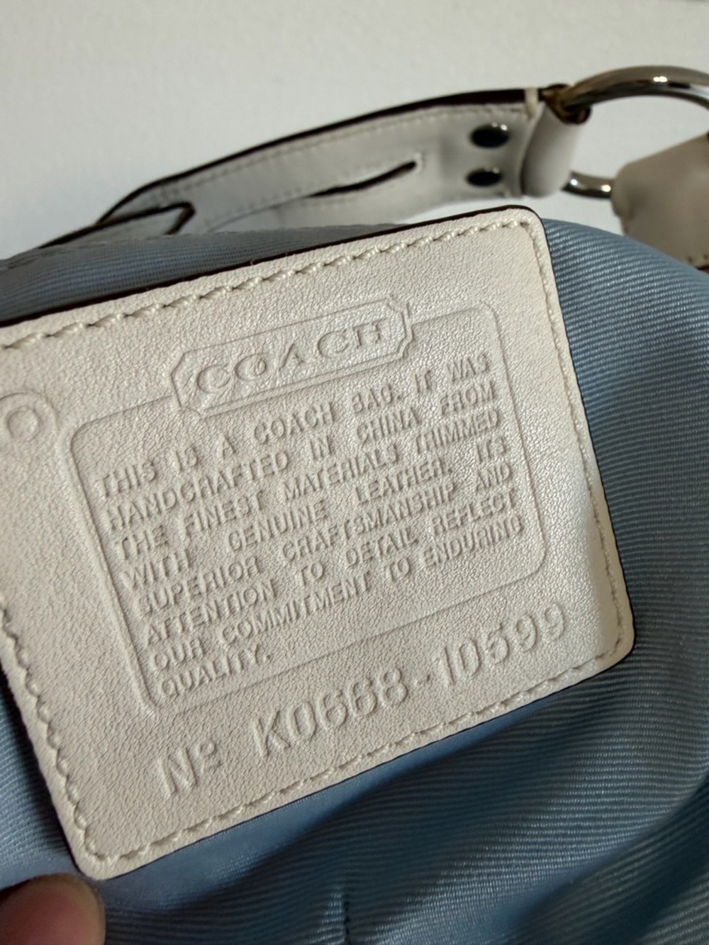 Coach 10599 Signature Leather Canvas in Blue - Picture 8 of 11